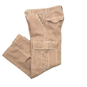 American Eagle Baggy Wide Leg Carpenter Pants Women's Sz 4 Brown Stretch Y2K